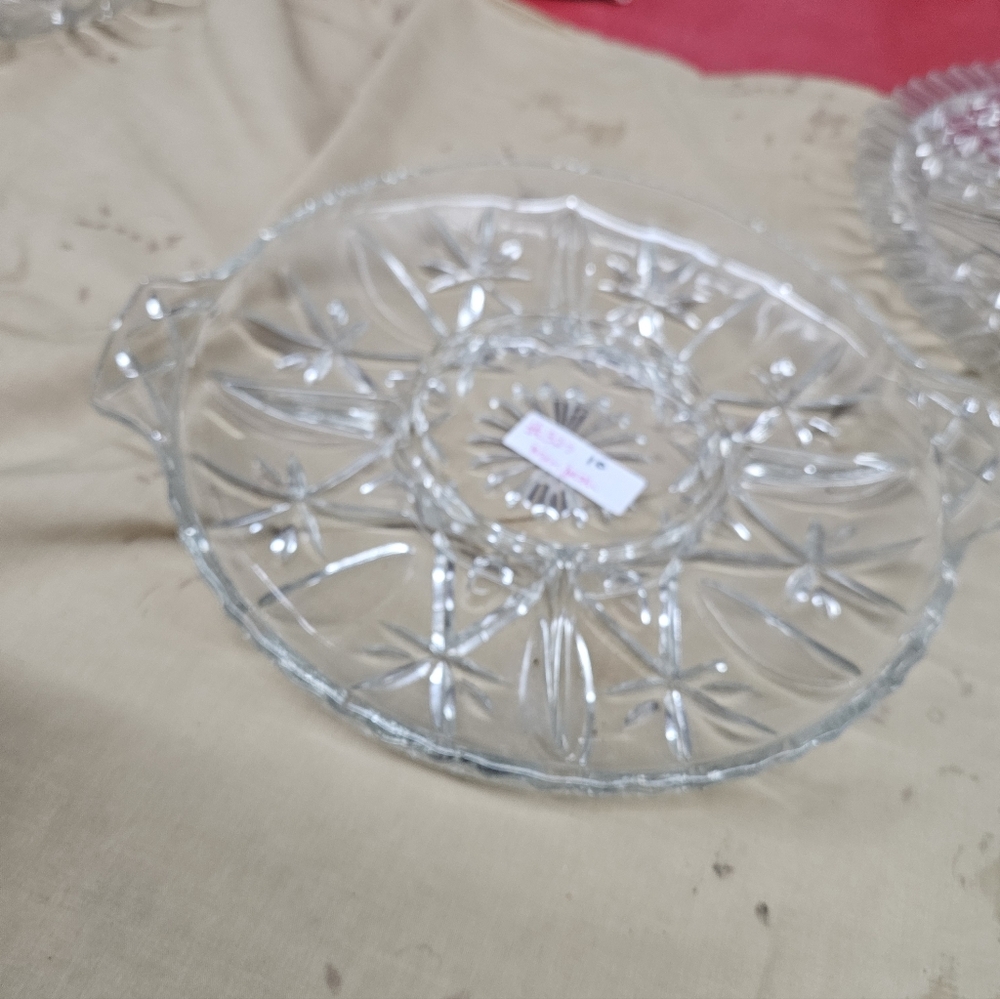 Lee Clear Glass Decorative Platter